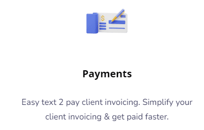 PaymentsEasy text 2 pay client invoicing. Simplify your client invoicing & get paid faster.